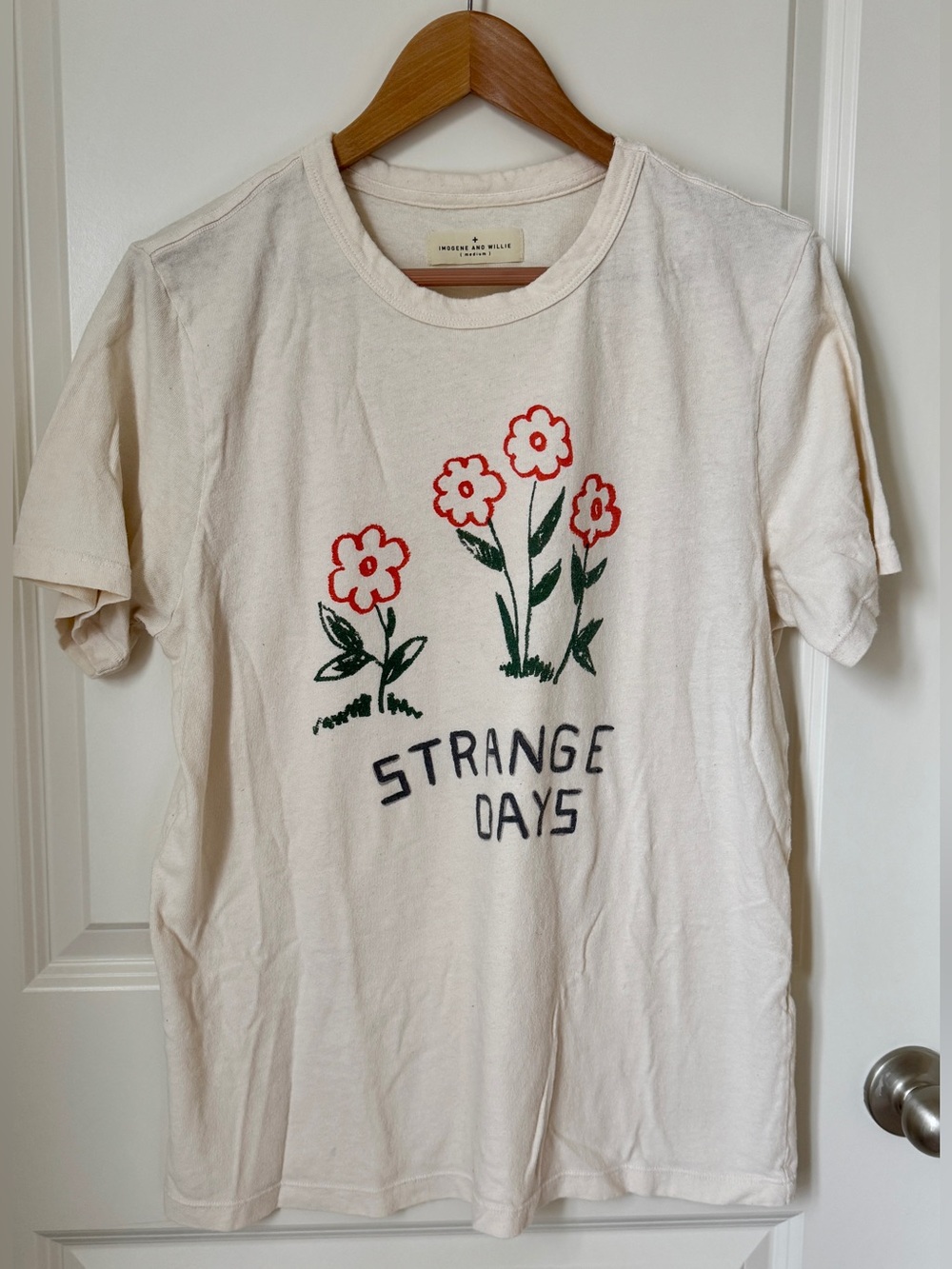 Imogene & Willie "Strange Days" Cream Floral Graphic Tee